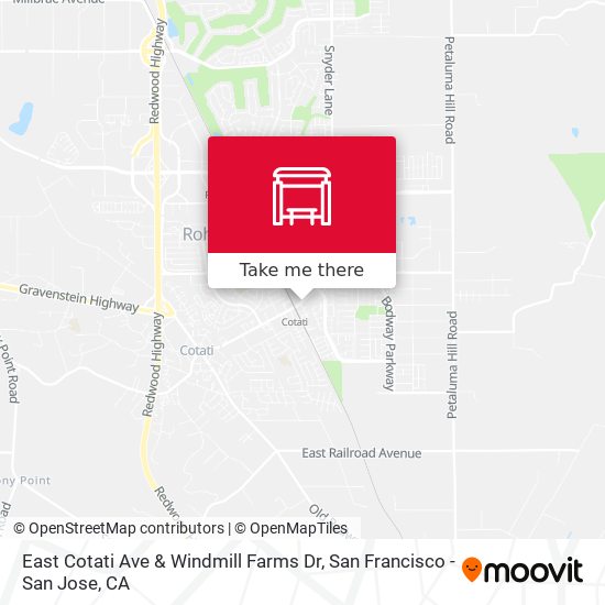 Mapa de East Cotati Ave & Windmill Farms Dr