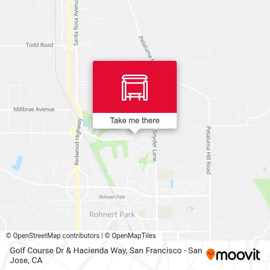 Golf Course Dr & Hacienda Way map