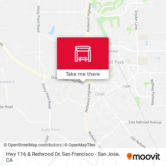 Hwy 116 & Redwood Dr map