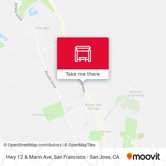 Hwy 12 & Marin Ave map