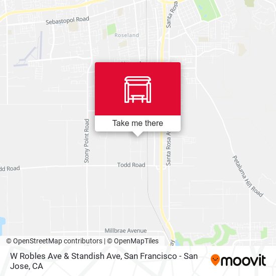 W Robles Ave & Standish Ave map