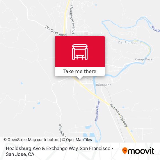 Mapa de Healdsburg Ave & Exchange Way