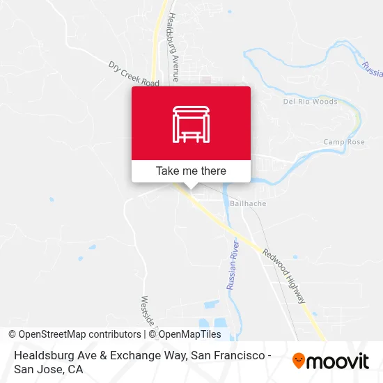 Healdsburg Ave & Exchange Way map