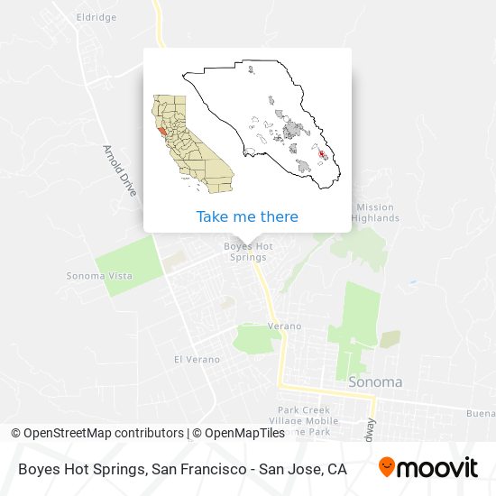 Mapa de Boyes Hot Springs