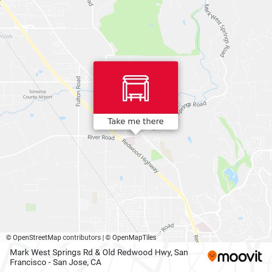Mark West Springs Rd & Old Redwood Hwy map