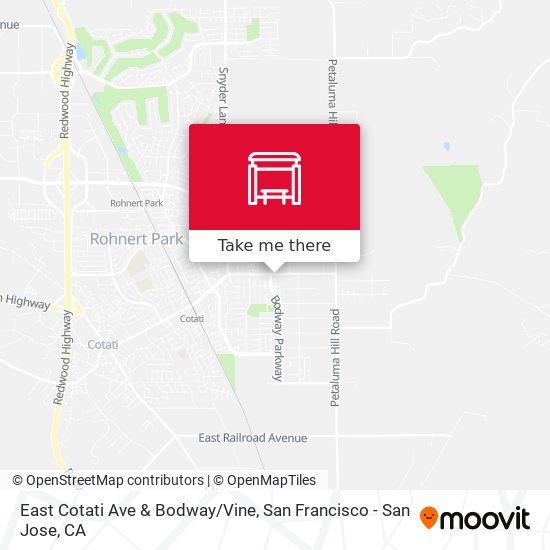 Mapa de East Cotati Ave & Bodway/Vine