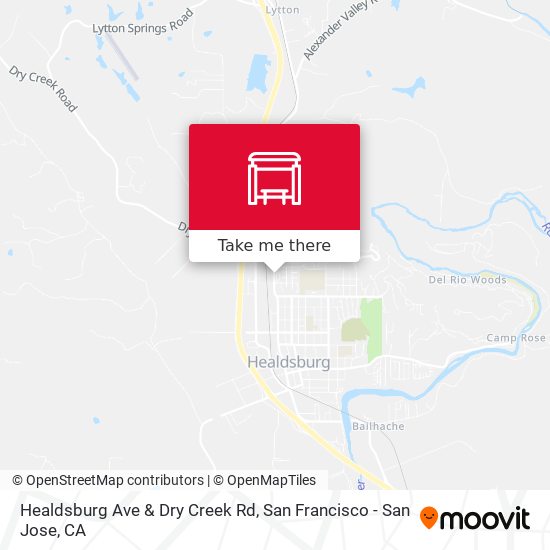 Mapa de Healdsburg Ave & Dry Creek Rd