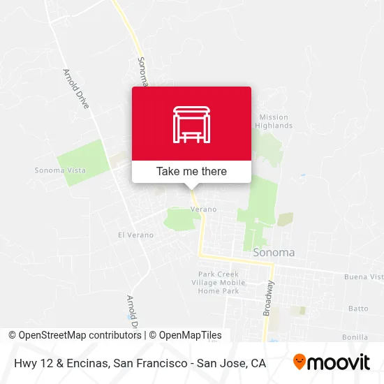 Hwy 12 & Encinas map