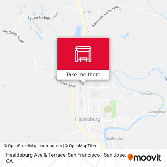 Healdsburg Ave & Terrace map