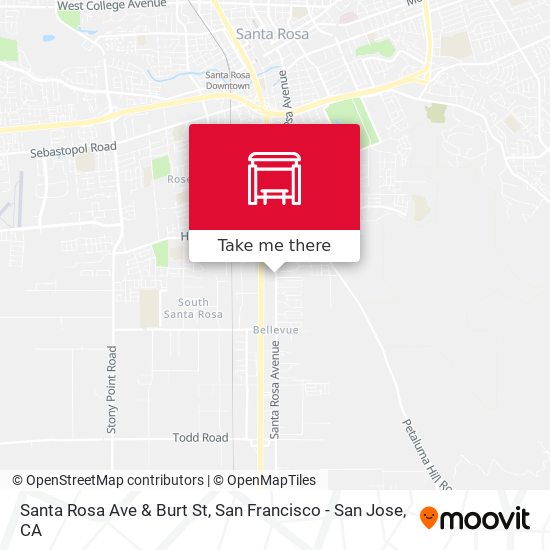 Santa Rosa Ave & Burt St map