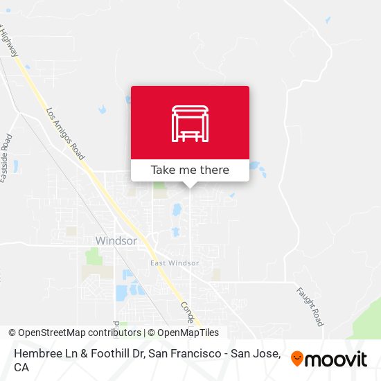 Hembree Ln & Foothill Dr map