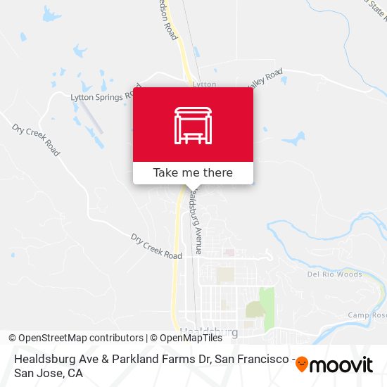 Healdsburg Ave & Parkland Farms Dr map