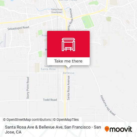 Mapa de Santa Rosa Ave & Bellevue Ave