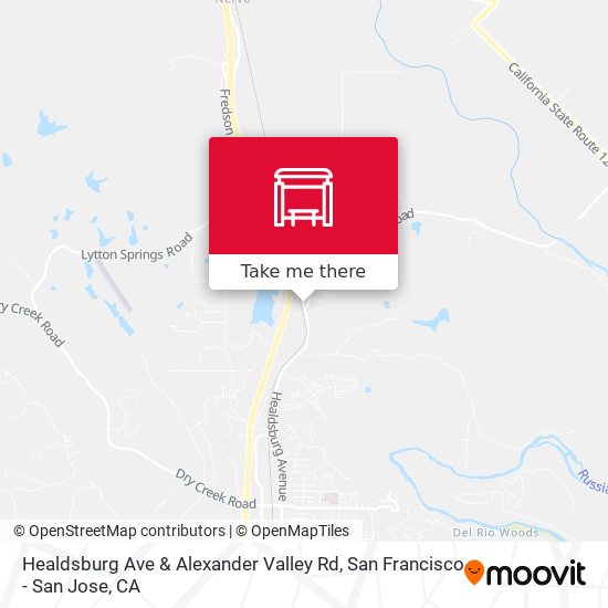 Mapa de Healdsburg Ave & Alexander Valley Rd