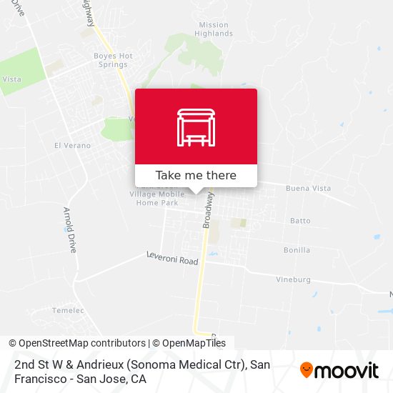 Mapa de 2nd St W & Andrieux (Sonoma Medical Ctr)