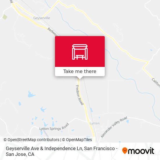 Geyserville Ave & Independence Ln map