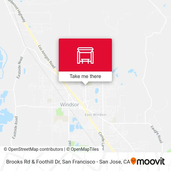Brooks Rd & Foothill Dr map