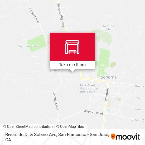 Riverside Dr & Solano Ave map