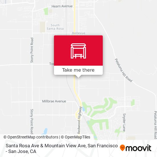 Mapa de Santa Rosa Ave & Mountain View Ave