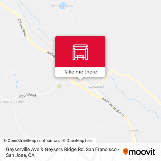 Mapa de Geyserville Ave & Geysers Ridge Rd