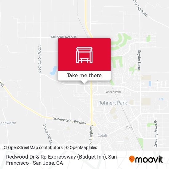 Redwood Dr & Rp Expressway (Budget Inn) map