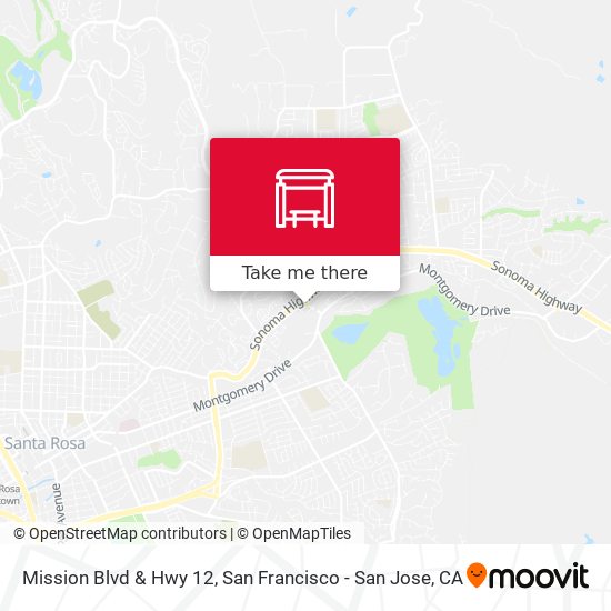 Mission Blvd & Hwy 12 map