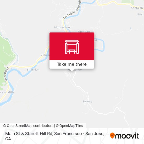 Main St & Starett Hill Rd map