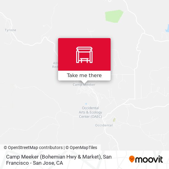 Camp Meeker (Bohemian Hwy & Market) map