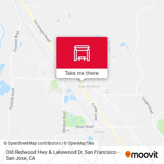 Old Redwood Hwy & Lakewood Dr map