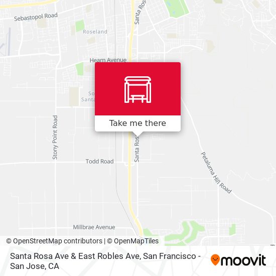 Santa Rosa Ave & East Robles Ave map
