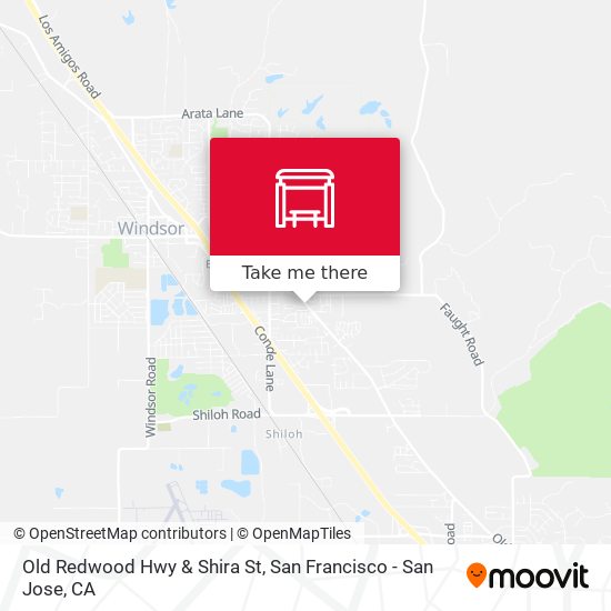 Old Redwood Hwy & Shira St map