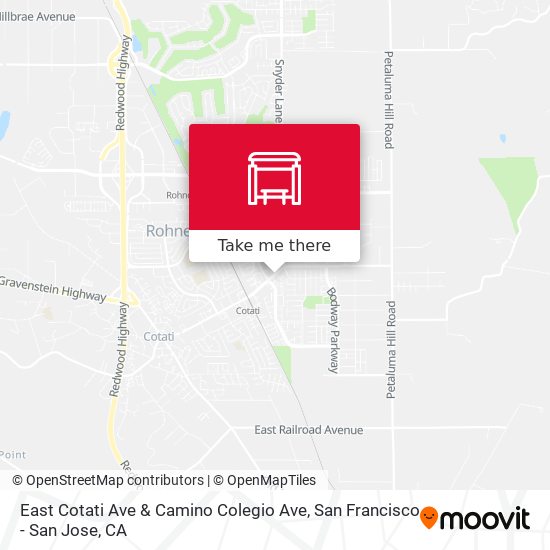 Mapa de East Cotati Ave & Camino Colegio Ave
