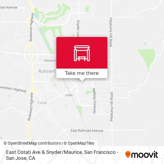 Mapa de East Cotati Ave & Snyder / Maurice