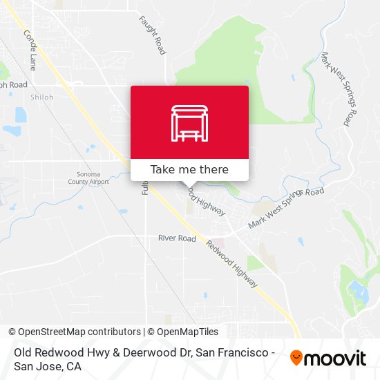 Old Redwood Hwy & Deerwood Dr map