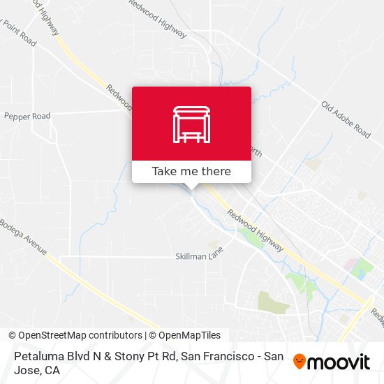 Petaluma Blvd N & Stony Pt Rd map