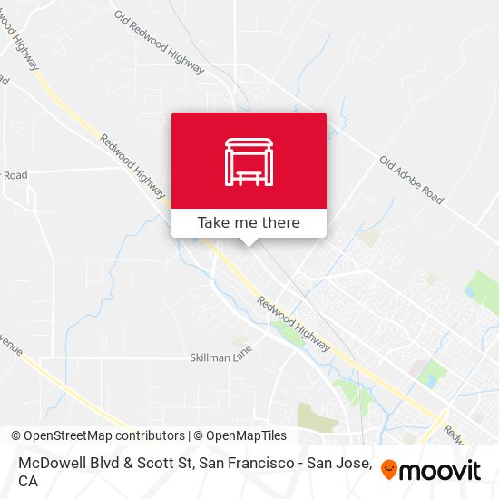 McDowell Blvd & Scott St map