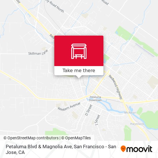 Petaluma Blvd & Magnolia Ave map