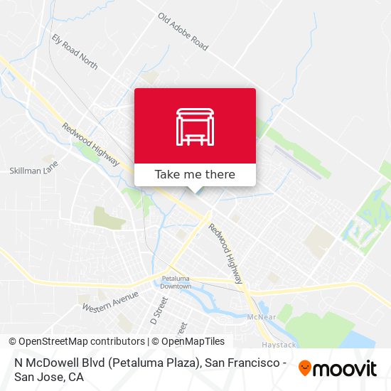 N McDowell Blvd (Petaluma Plaza) map
