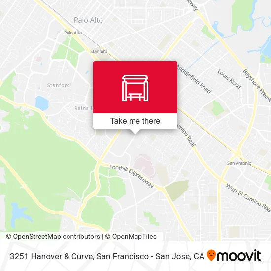 3251 Hanover & Curve map