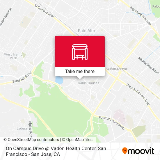 On Campus Drive @ Vaden Health Center map