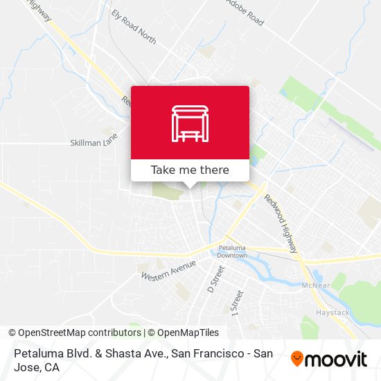 Petaluma Blvd. & Shasta Ave. map