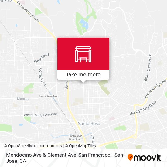 Mapa de Mendocino Ave & Clement Ave