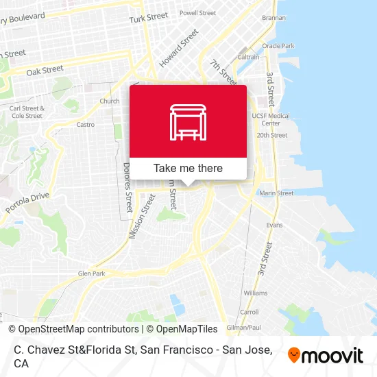 C. Chavez St&Florida St map