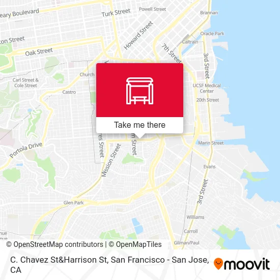 C. Chavez St&Harrison St map