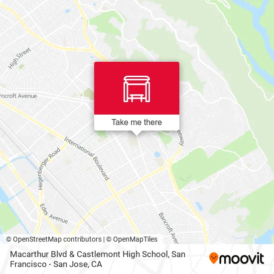 Macarthur Blvd & Castlemont High School map