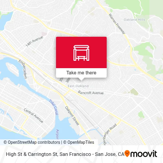 High St & Carrington St map