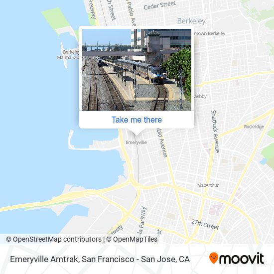 Emeryville Amtrak map