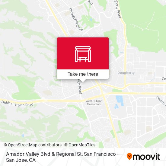 Amador Valley Blvd & Regional St map