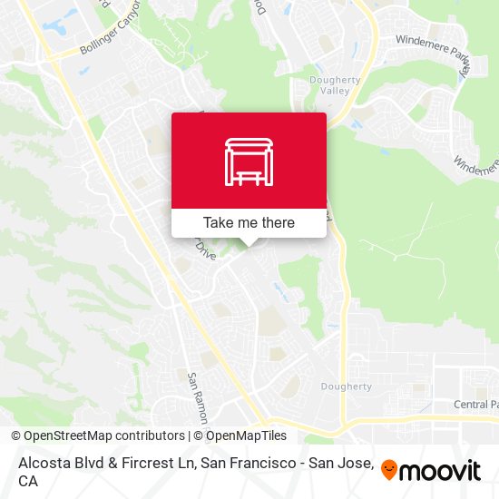 Alcosta Blvd & Fircrest Ln map