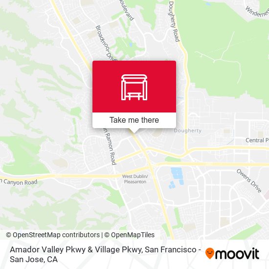 Amador Valley Pkwy & Village Pkwy map